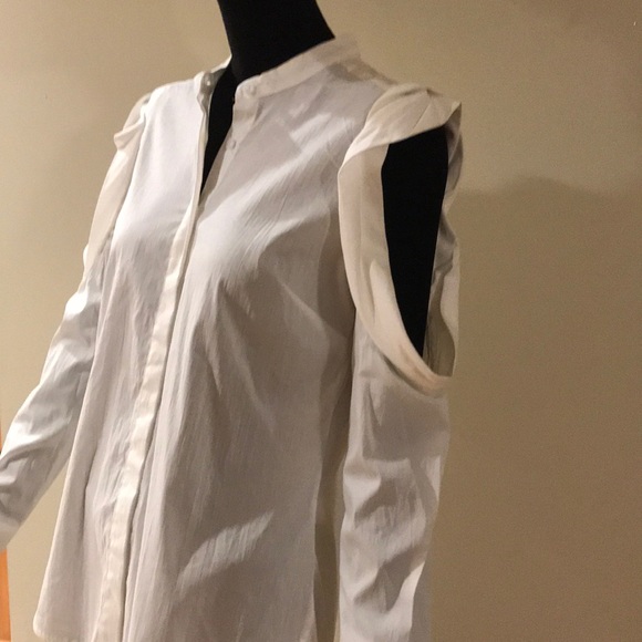 Bishop + Young Cuffed Cold Shoulder Button Down - Picture 4 of 5